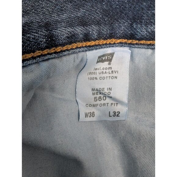 NWT Levi's 560 Jeans Mens 36X32 Comfort Fit Loose Fit Tapered Leg 100% Cotton - Picture 8 of 9